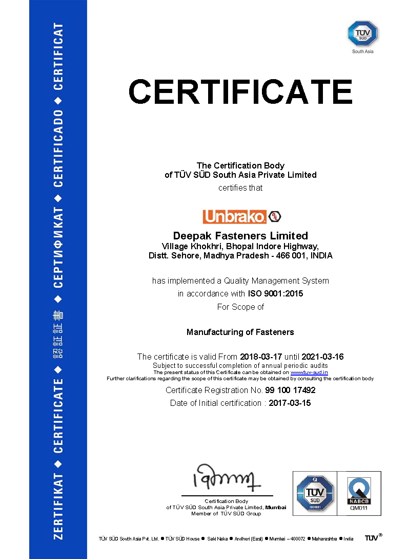 Rajendra Traders Certificate